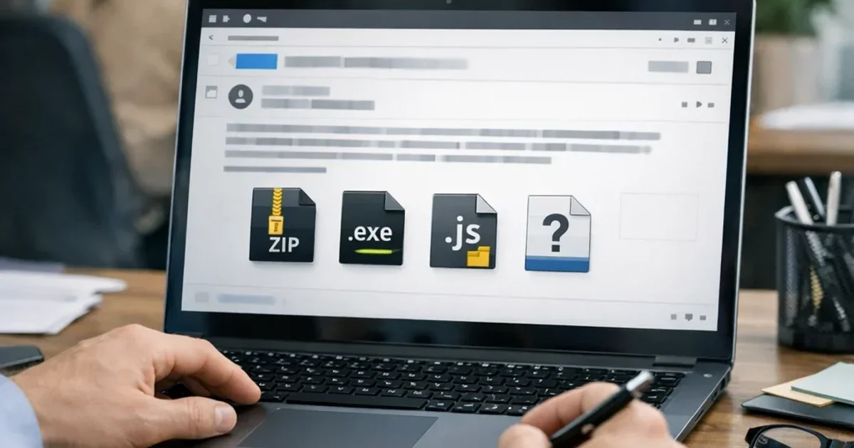 Email con adjuntos raros: checklist simple antes de abrir nada