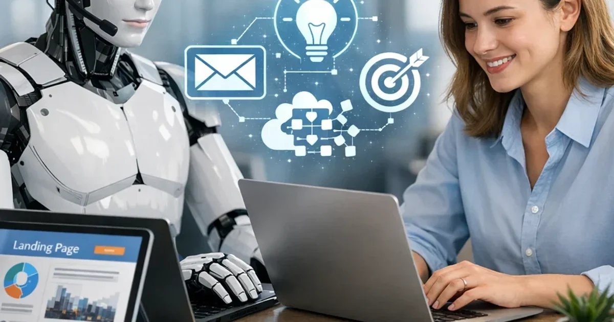 IA para marketing B2B: ideas, landing y emails sin parecer un robot