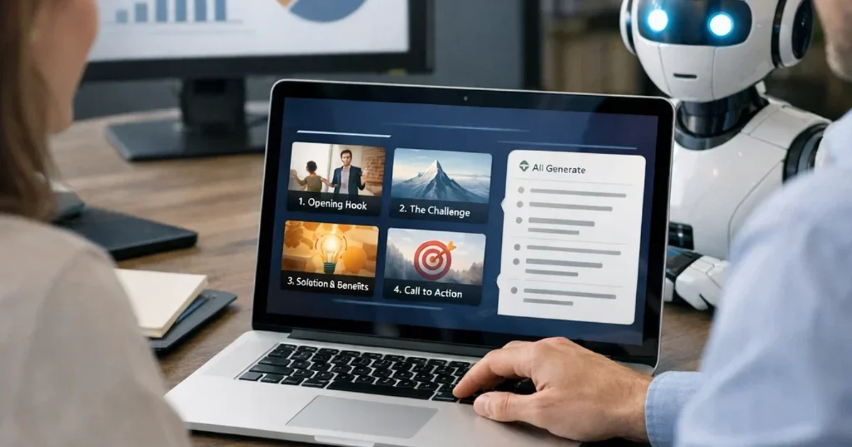 IA para PowerPoint: estructura de storytelling en 10 minutos