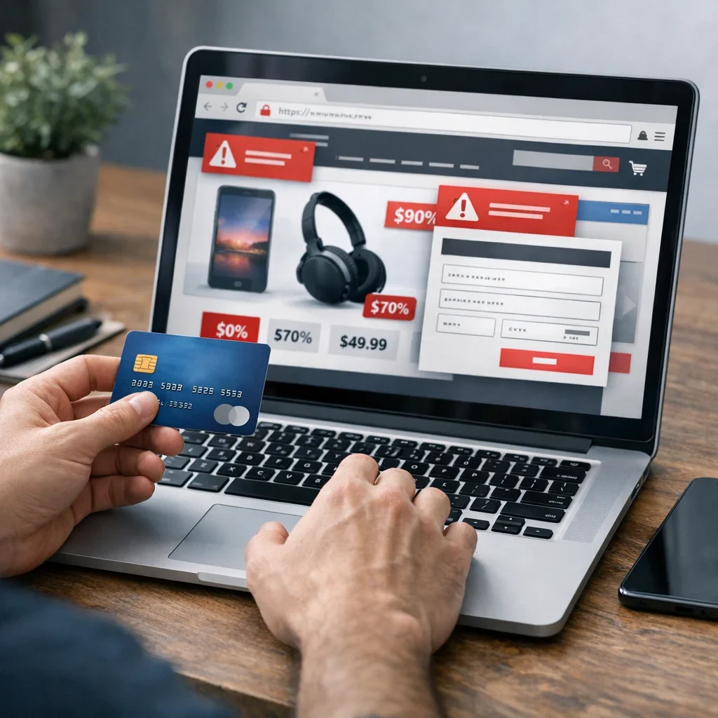 Wie man eine gefälschte Website erkennt, bevor man die Karte eingibt