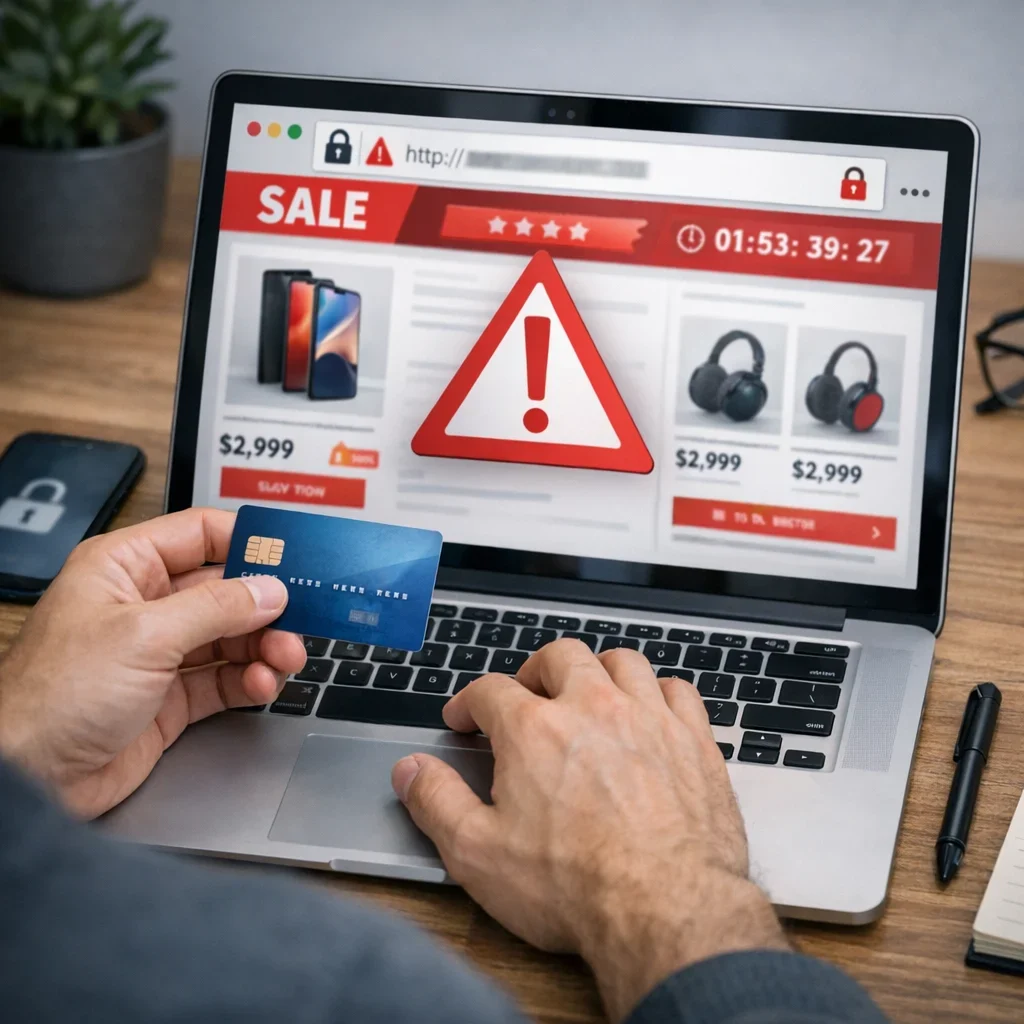 Wie man eine gefälschte Website erkennt, bevor man die Karte eingibt