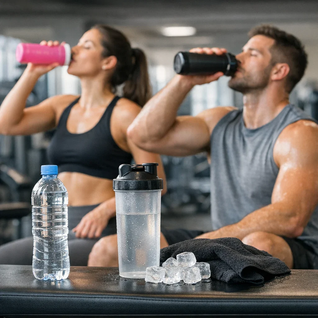 Optimale Flüssigkeitszufuhr im Fitnessstudio: So viel solltest du trinken (Bild zur Veranschaulichung 2, Stil Berraquero.com, ohne Text)
