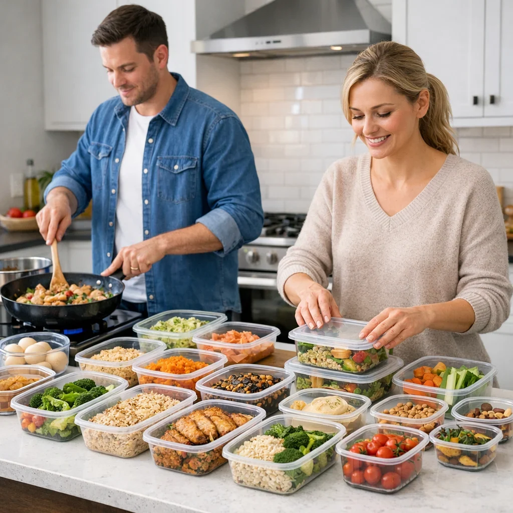 Batch Cooking Fitness: 2 Stunden Kochen für stressfreies Essen