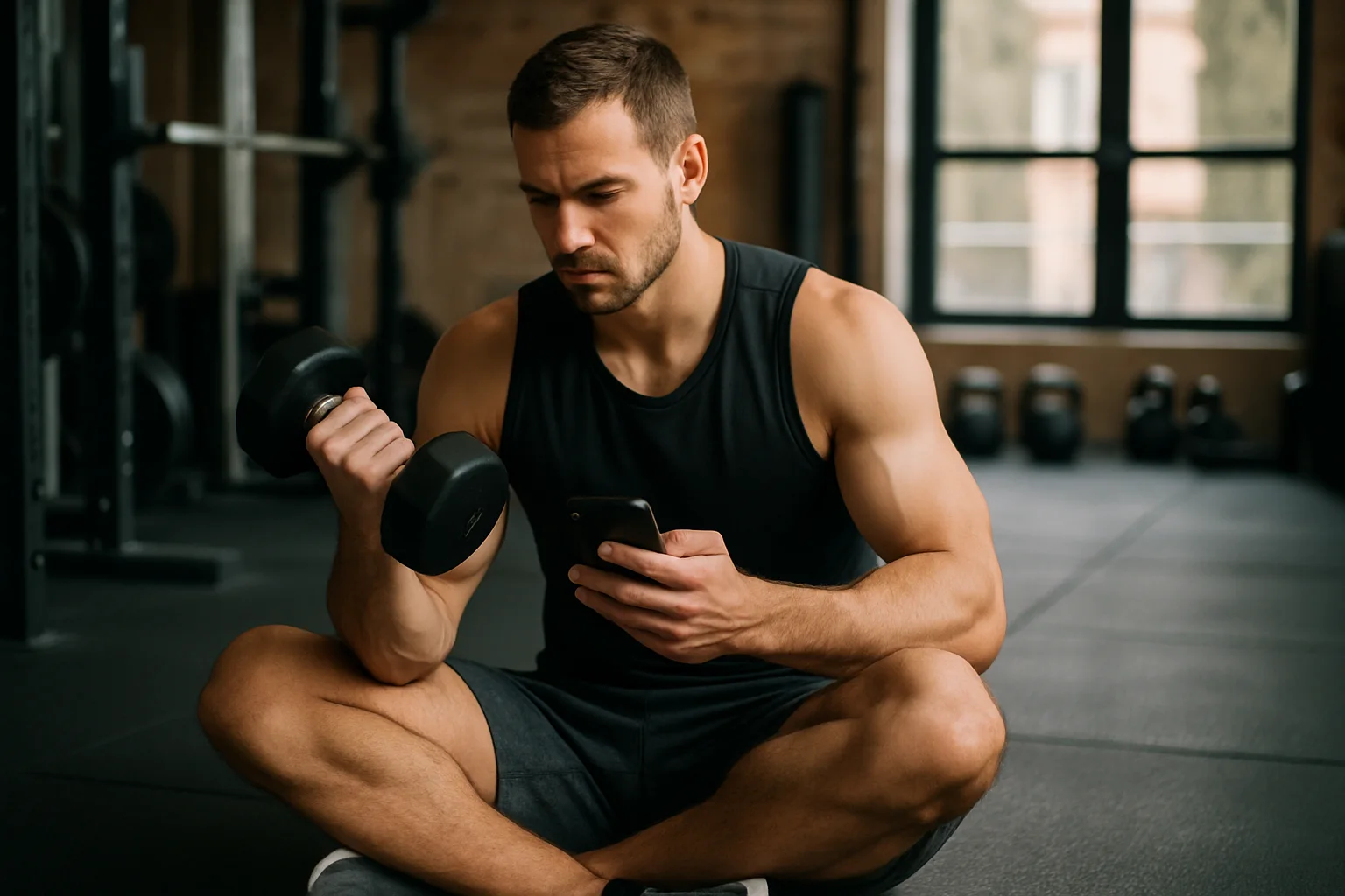 Praktischer Leitfaden zu Fitness-Apps in Spanien (Illustrationsbild 1, Stil Berraquero.com, ohne Text)