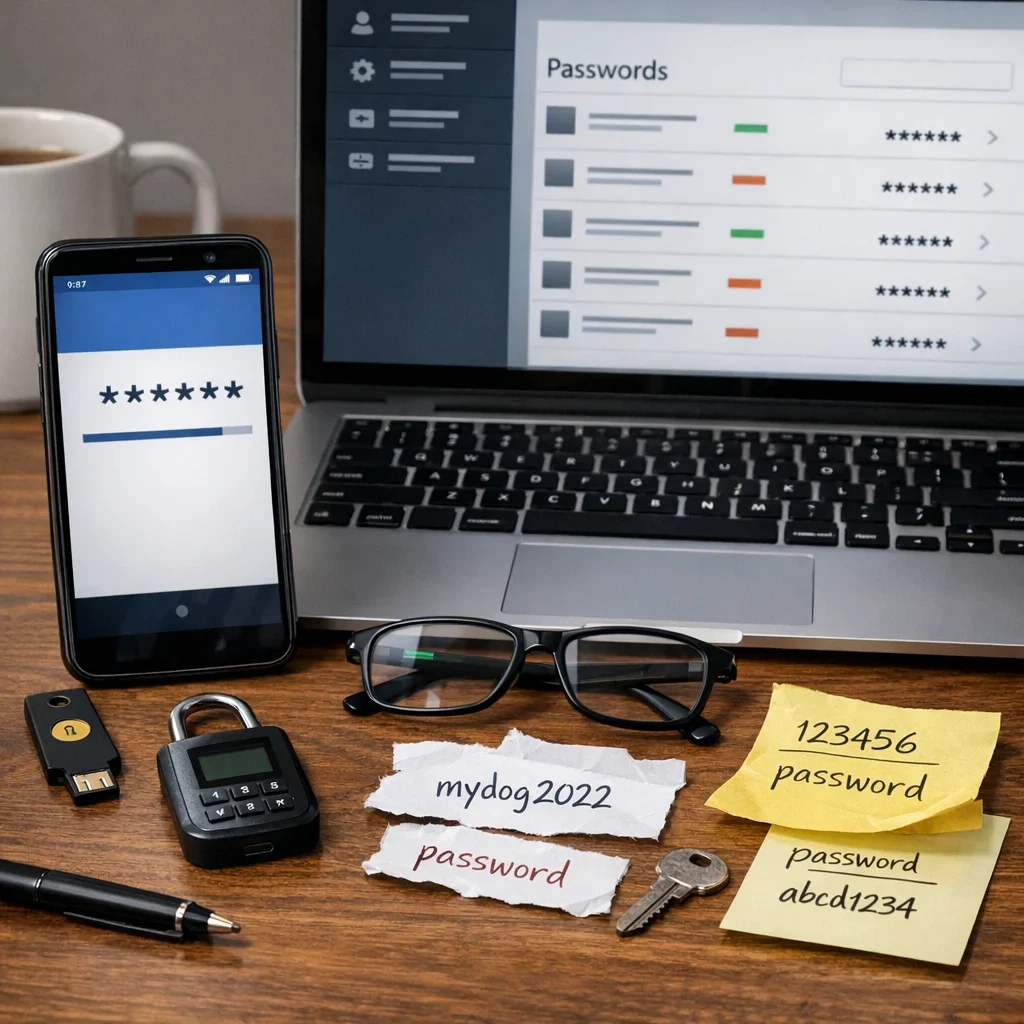 Passwords: Manager, 2FA, and What NOT to Do