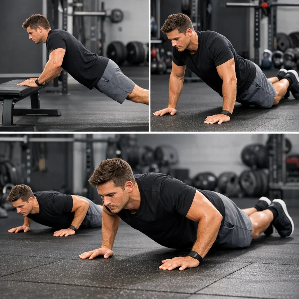 Push-Ups: progression to do 20 in a row