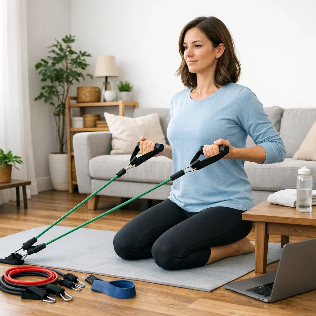 Transform Your Home Workouts with Elastic Bands for Strength and Muscle (imagen 1)