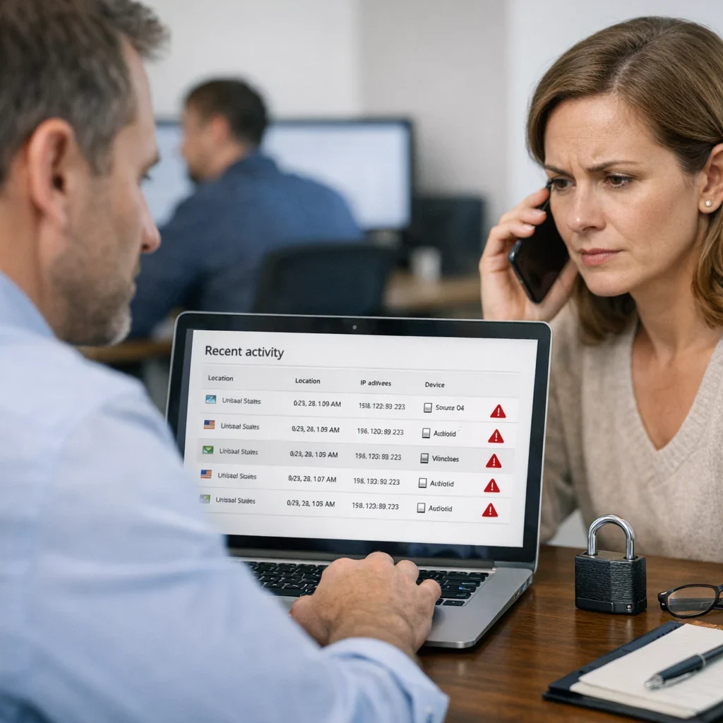 Cómo revisar accesos recientes en Microsoft y cortar intrusos