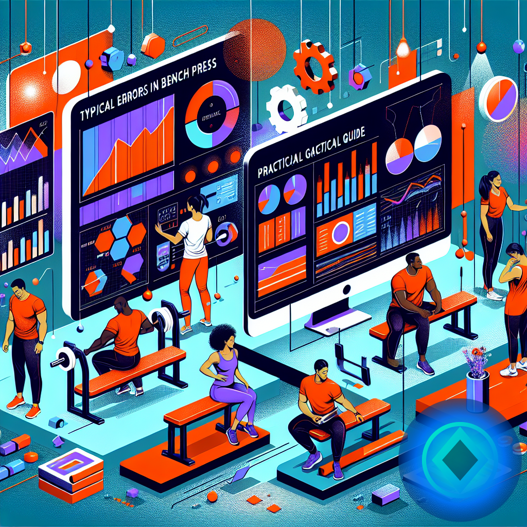 Errores típicos en el press banca — Guía práctica (imagen ilustrativa 2, estilo Berraquero.com, sin texto)