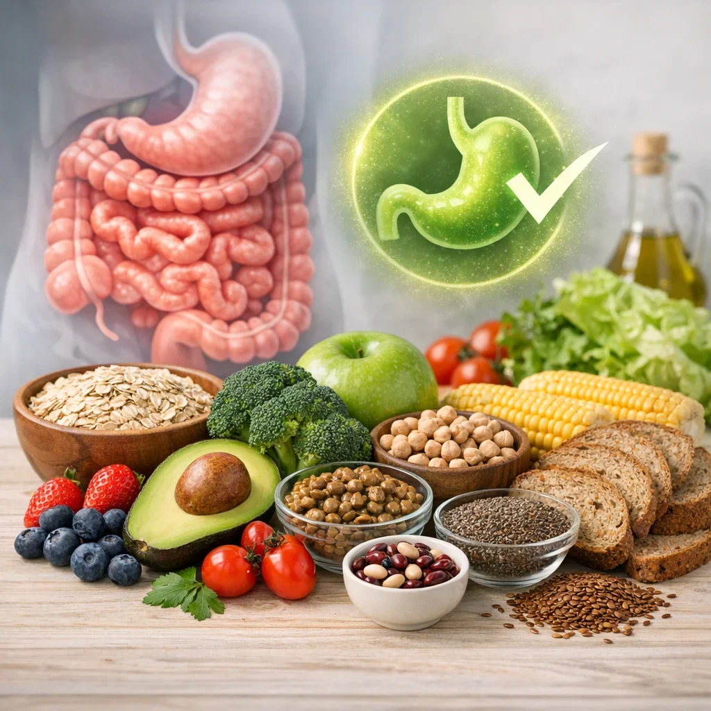 Fibra: el ajuste que mejora digestión y saciedad (imagen ilustrativa 1, estilo Berraquero.com, sin texto)