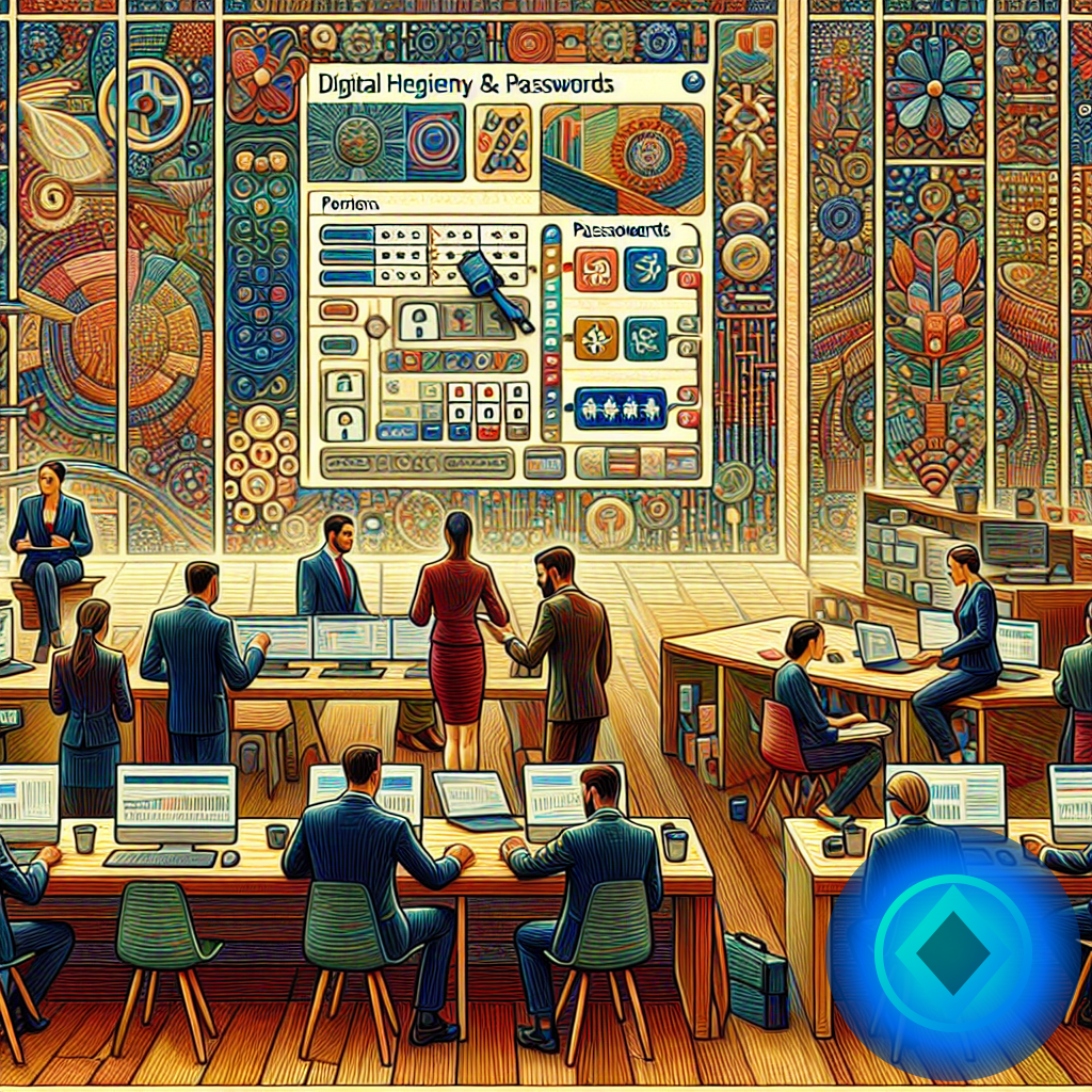 Guía práctica de higiene digital y contraseñas (España) (imagen ilustrativa 1, estilo Berraquero.com, sin texto)