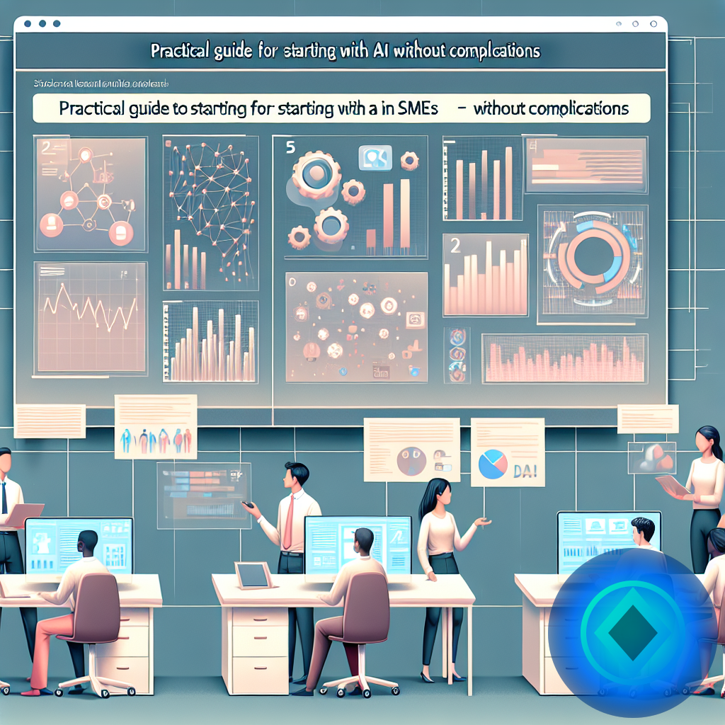 IA en PYMES: Guía Práctica para Comenzar sin Complicaciones (imagen ilustrativa 2, estilo Berraquero.com, sin texto)