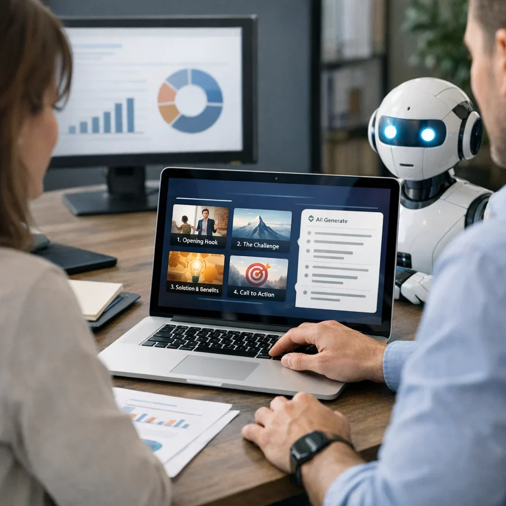 IA para PowerPoint: estructura de storytelling en 10 minutos