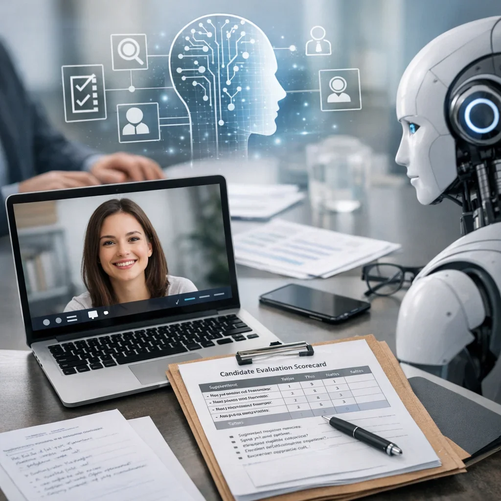 IA para selección: preguntas de entrevista y scorecards