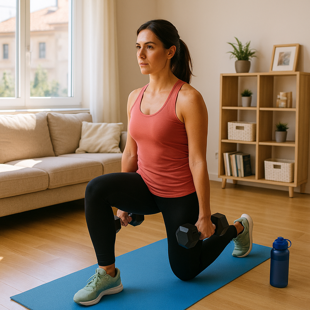 Rutinas de entrenamiento efectivas para perder peso rápido en casa en España (imagen ilustrativa 1, estilo Berraquero.com, sin texto)