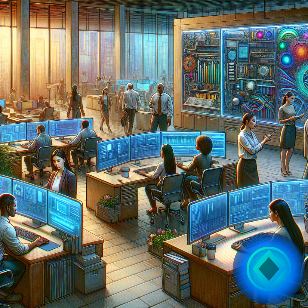 Tecnología laboral: ¿el motor de productividad o la trampa silenciosa? (imagen ilustrativa 1, estilo Berraquero.com, sin texto)