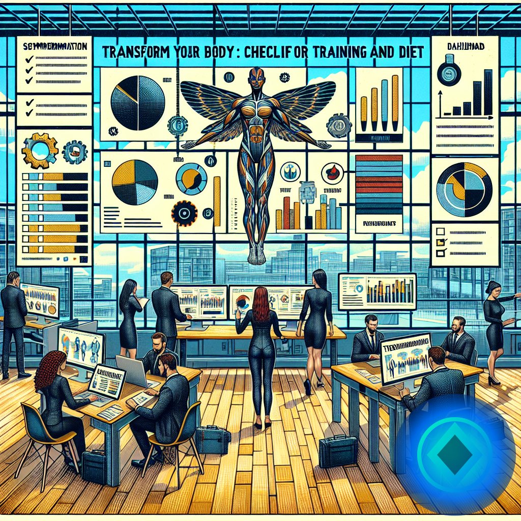 Transforma Tu Cuerpo: Checklist para Entrenamiento y Dieta (imagen ilustrativa 1, estilo Berraquero.com, sin texto)