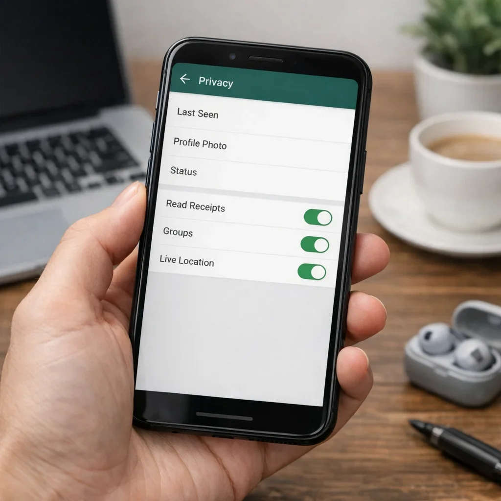 WhatsApp: ajustes de privacidad que deberías tocar ya (imagen ilustrativa 2, estilo Berraquero.com, sin texto)