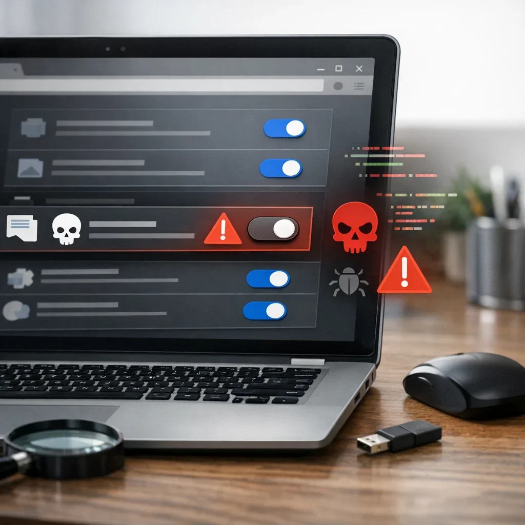 Extensions dangereuses : comment les détecter et les nettoyer