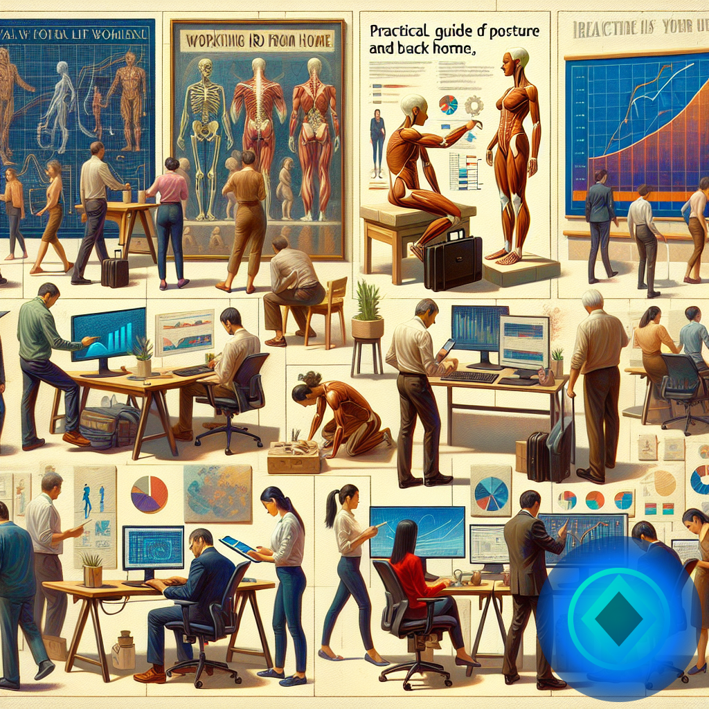 Optimisez votre posture et votre dos en télétravail (image illustrative 2, style Berraquero.com, sans texte)