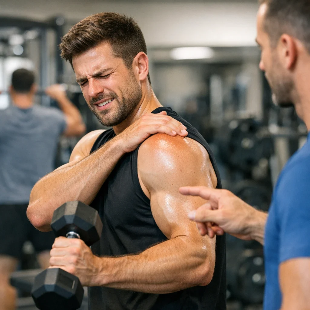 Dolore alla spalla durante l'allenamento: errori comuni e aggiustamenti
