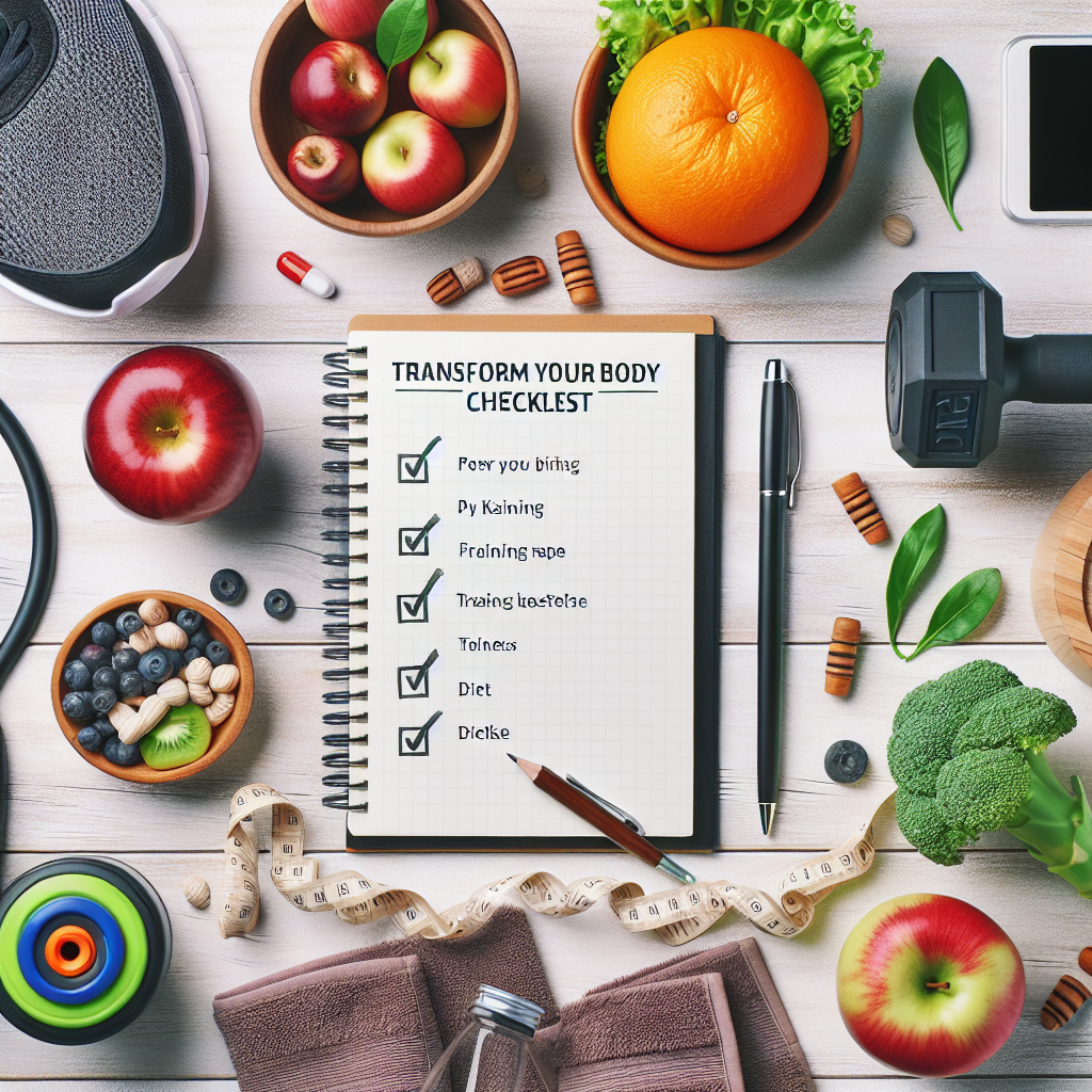 Transforma Tu Cuerpo: Checklist para Entrenamiento y Dieta