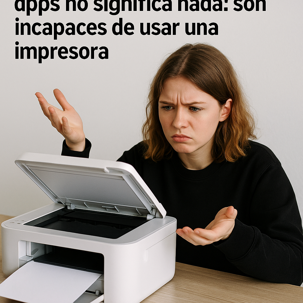 Imagen 1 sobre Que la Gen Z sea experta en apps no significa nada: son incapaces de usar una impresora