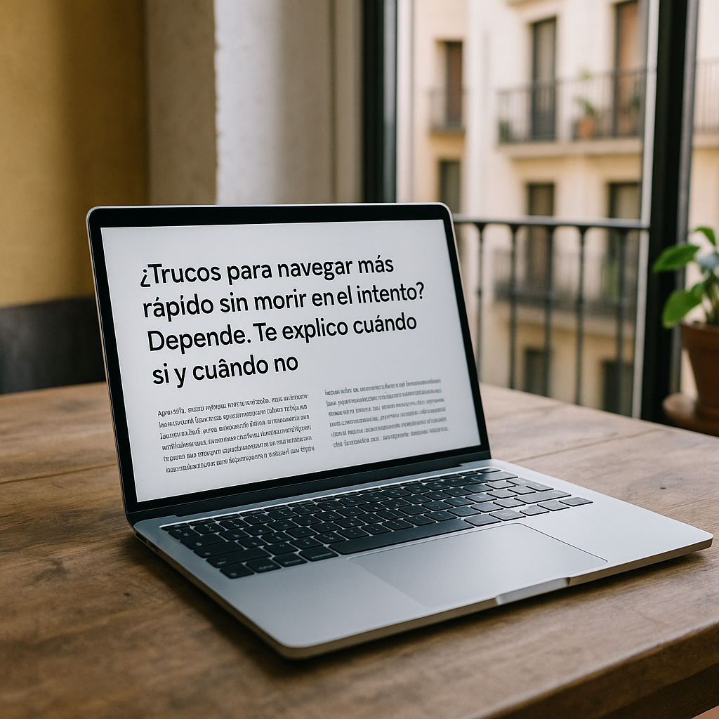 ¿Trucos para navegar más rápido sin morir en el intento? Depende. Te explico cuándo sí y cuándo no